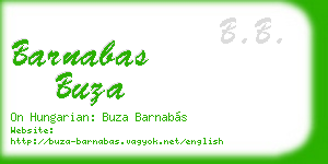barnabas buza business card