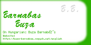 barnabas buza business card